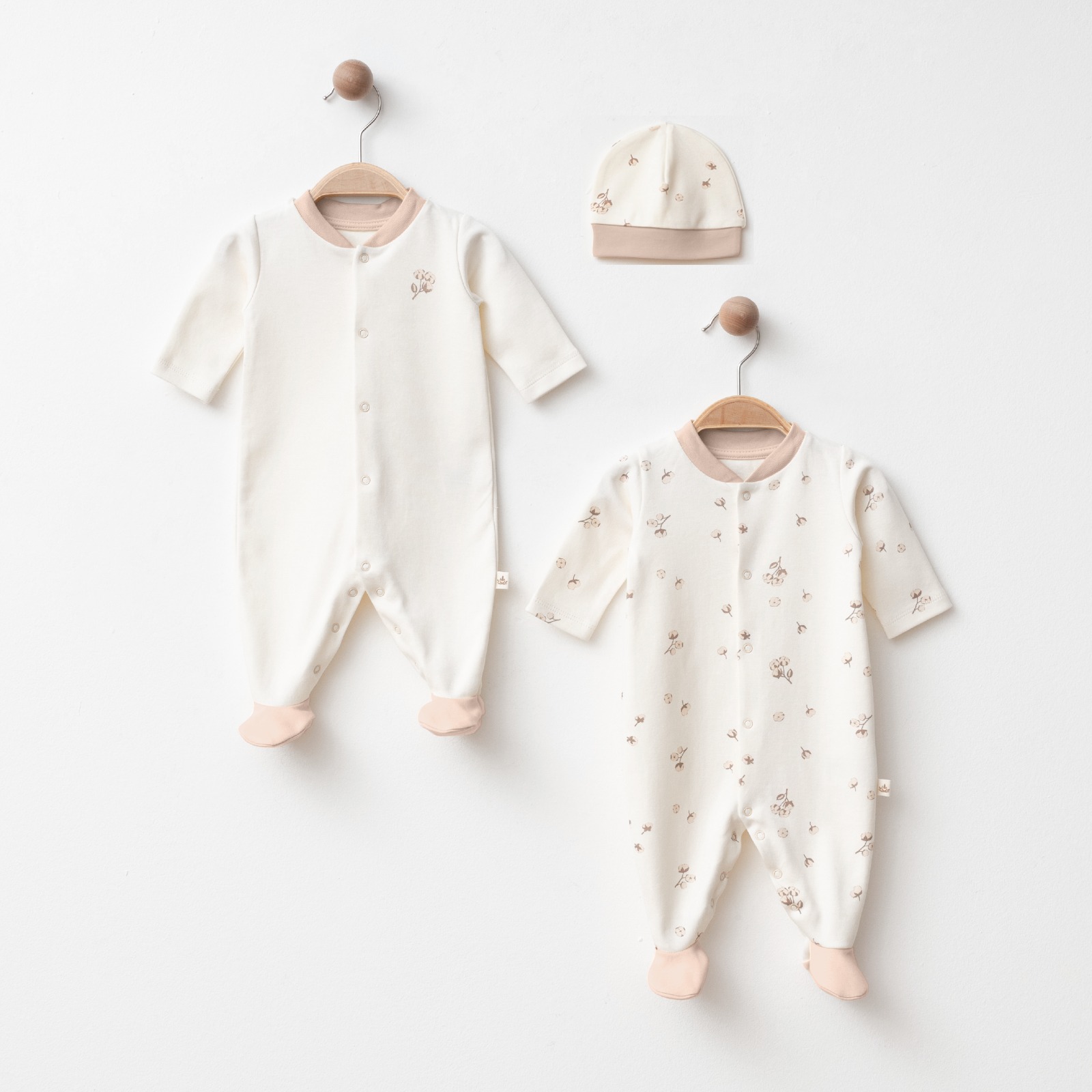 2 Pieces Organic Romper with Hat